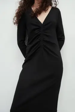 پیراهن میدی زنانه مشکی زارا