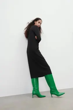 پیراهن میدی زنانه مشکی زارا