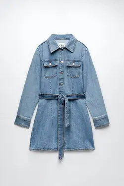 پیراهن کوتاه زنانه آبی زارا