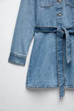 پیراهن کوتاه زنانه آبی زارا