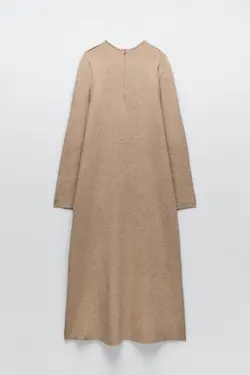 پیراهن میدی زنانه بژ زارا