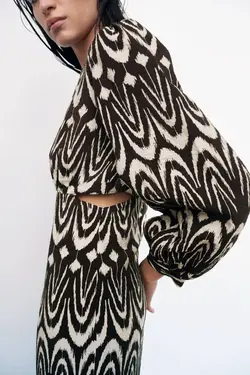 پیراهن میدی زنانه مشکی زارا