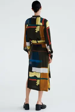 پیراهن میدی زنانه چند رنگ زارا