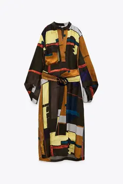 پیراهن میدی زنانه چند رنگ زارا