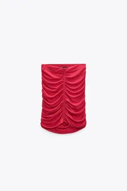 دامن زنانه قرمز زارا