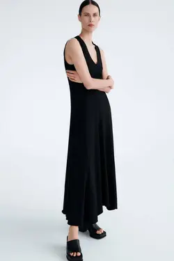 پیراهن میدی زنانه مشکی زارا