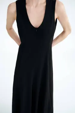 پیراهن میدی زنانه مشکی زارا