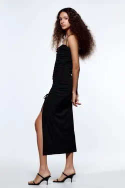 پیراهن میدی زنانه مشکی زارا