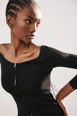 پیراهن کوتاه زنانه مشکی زارا