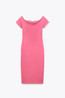 پیراهن میدی زنانه سرخابی زارا