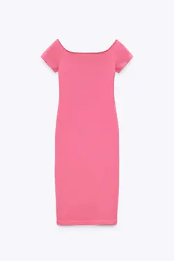 پیراهن میدی زنانه سرخابی زارا