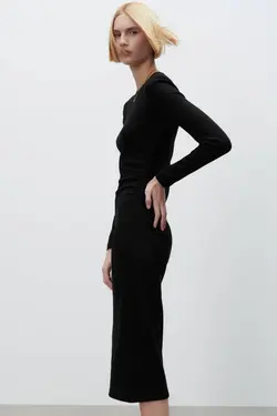 پیراهن میدی زنانه مشکی زارا