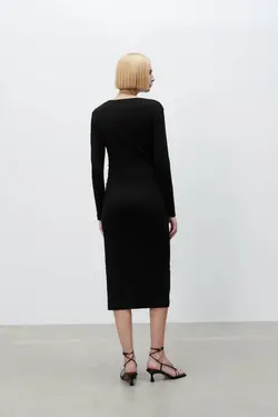 پیراهن میدی زنانه مشکی زارا