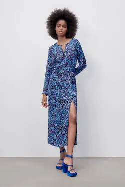 پیراهن میدی زنانه چند رنگ زارا