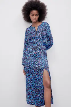 پیراهن میدی زنانه چند رنگ زارا