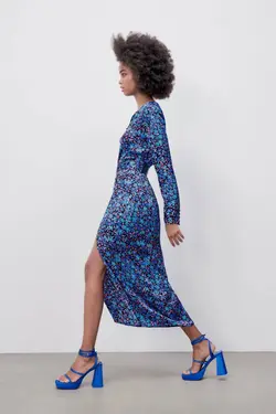 پیراهن میدی زنانه چند رنگ زارا