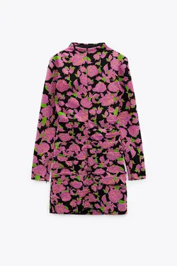 پیراهن کوتاه زنانه مشکی زارا