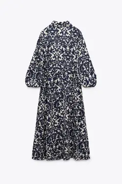 پیراهن میدی زنانه آبی زارا