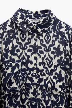 پیراهن میدی زنانه آبی زارا