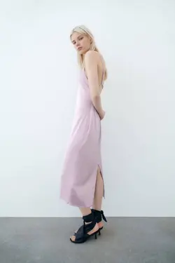 پیراهن میدی زنانه بنفش زارا