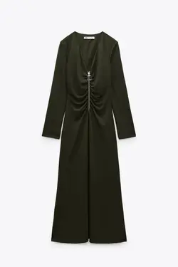 پیراهن میدی زنانه سبز زارا