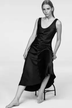 پیراهن میدی زنانه مشکی زارا