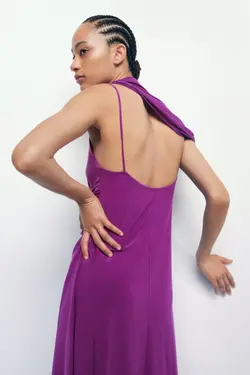 پیراهن میدی زنانه بنفش زارا