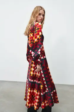 پیراهن میدی زنانه چند رنگ زارا