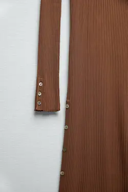 پیراهن میدی زنانه قهوه ای زارا