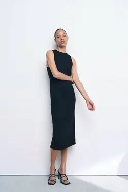 پیراهن میدی زنانه مشکی زارا