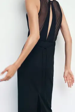 پیراهن میدی زنانه مشکی زارا