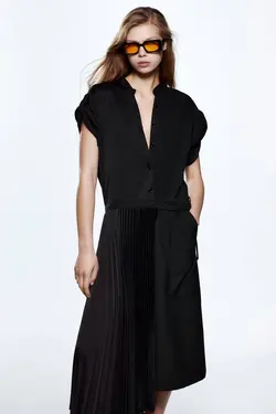 پیراهن میدی زنانه مشکی زارا