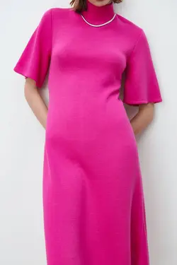 پیراهن میدی زنانه سرخابی زارا