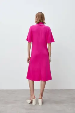 پیراهن میدی زنانه سرخابی زارا