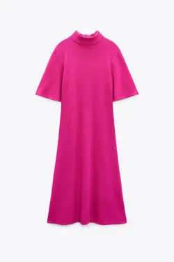 پیراهن میدی زنانه سرخابی زارا