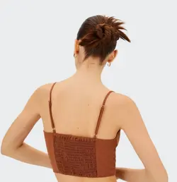 تاپ زنانه قهوه ای استرادیواریوس