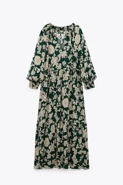 پیراهن میدی زنانه سبز زارا