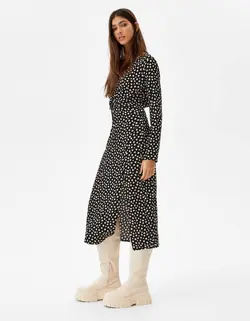 پیراهن میدی زنانه سیاه برشکا