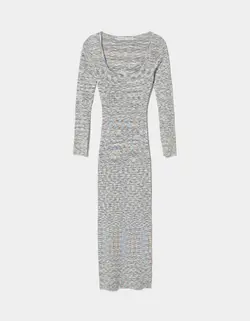 پیراهن میدی زنانه آبی برشکا