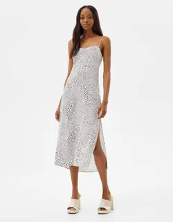 پیراهن میدی زنانه سفید برشکا