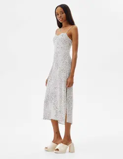 پیراهن میدی زنانه سفید برشکا