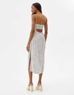 پیراهن میدی زنانه سفید برشکا