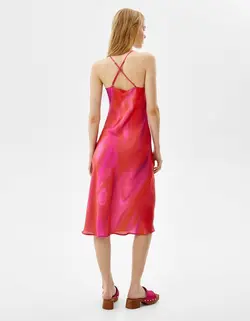 پیراهن میدی زنانه قرمز برشکا