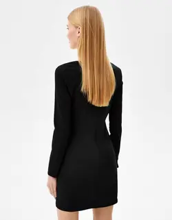 پیراهن مجلسی زنانه سیاه برشکا