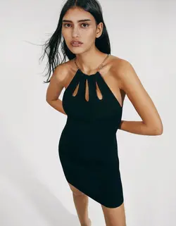 پیراهن مجلسی زنانه سیاه برشکا