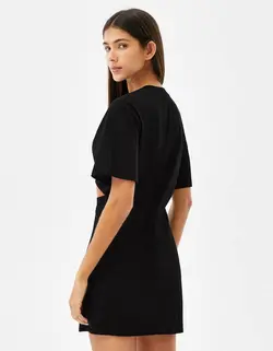 پیراهن کوتاه زنانه سیاه برشکا