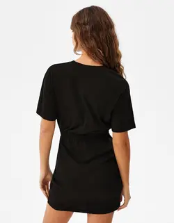 پیراهن کوتاه زنانه سیاه برشکا