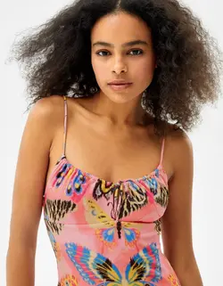 پیراهن کوتاه زنانه صورتی برشکا