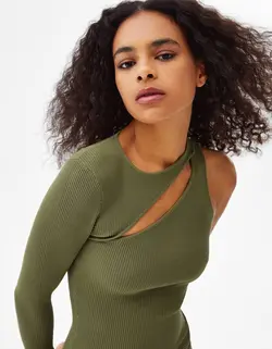 پیراهن کوتاه زنانه خاکی برشکا