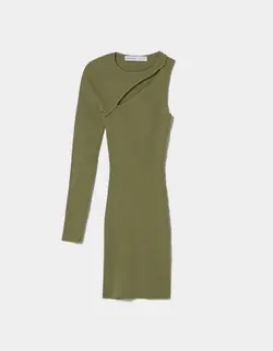 پیراهن کوتاه زنانه خاکی برشکا